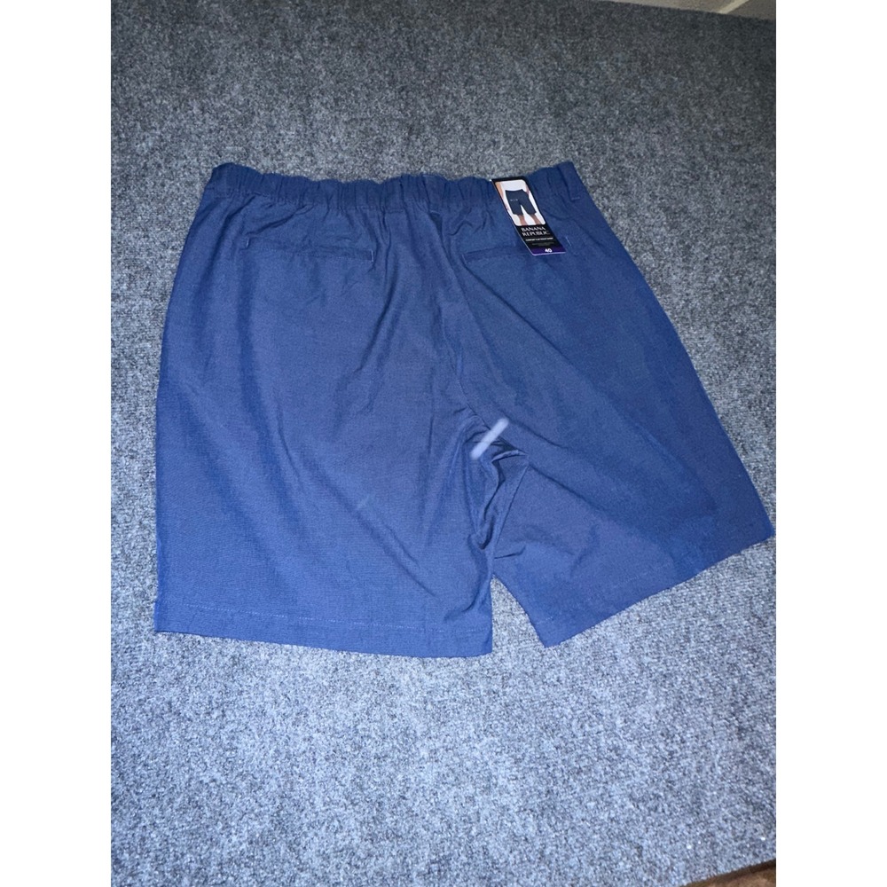 Banana Republic Comfort Flat Front Shorts Blue Stretch Wicking Mens 40